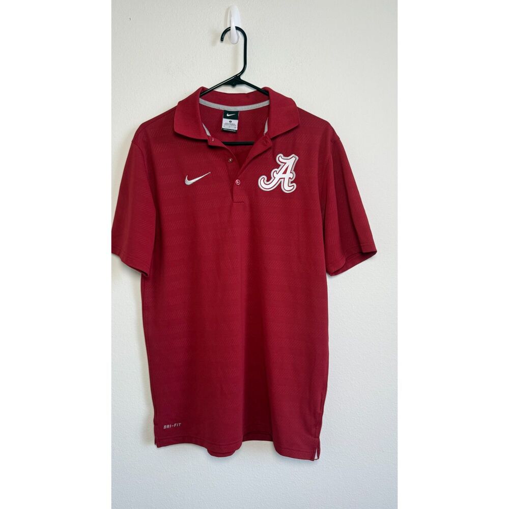 Nike Alabama Crimson Tide Dri-FIT Polo Shirt Men’s Small Crimson Bama Logo